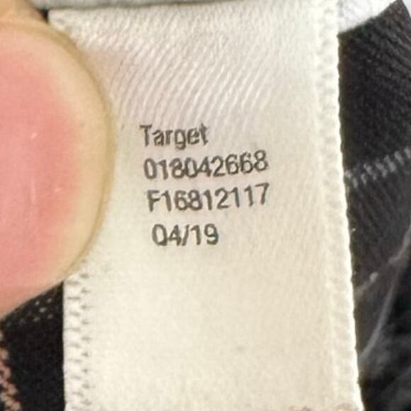 A New Day Black/Coral High Rise Elastic Waist Pull On Ankle Length Pants Size 14 - Picture 11 of 11